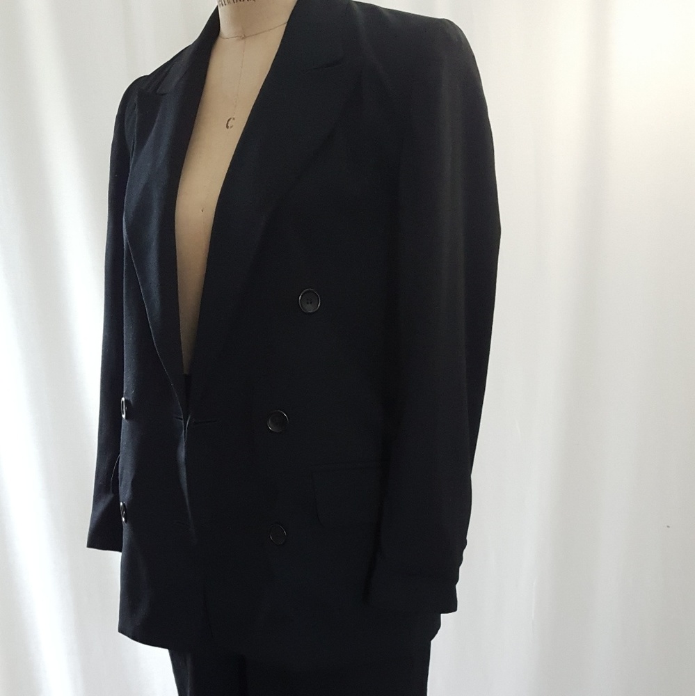 Vintage Worsted Wool Double Breasted Blazer Set